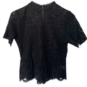 Notebuk black lace top XS  60% cotton